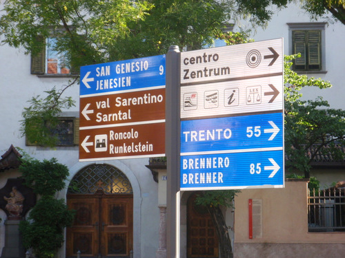Bozen/Bolzano Road signs.